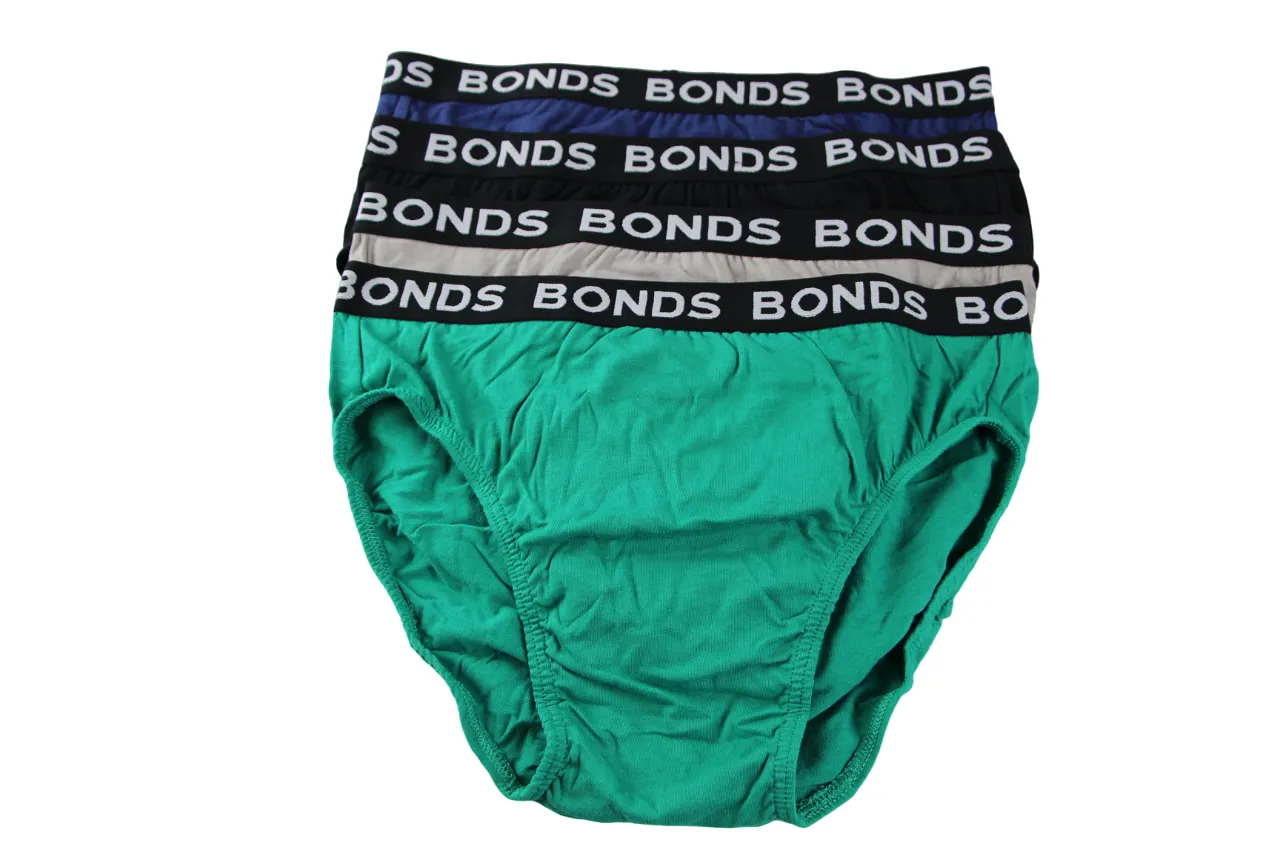 16 X Bonds Mens Hipster Briefs Multicoloured/Black Band As1