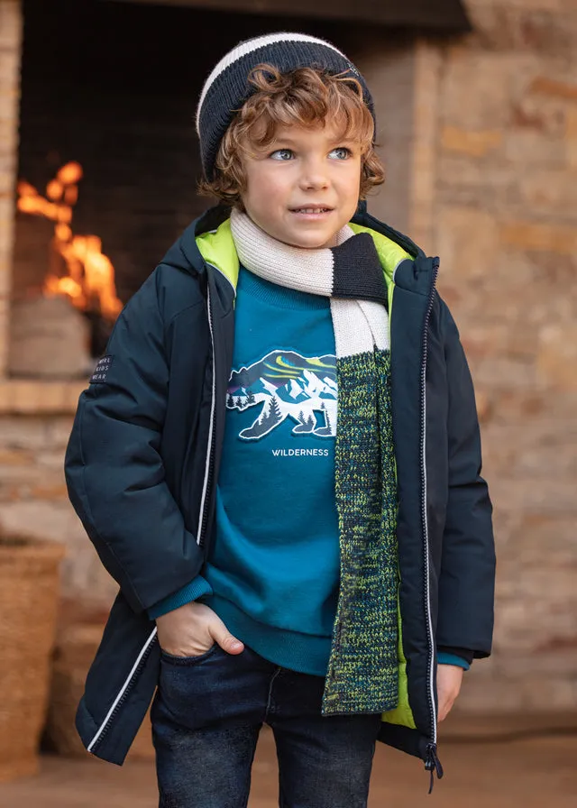 4442- Parka for boy - Deep Blue