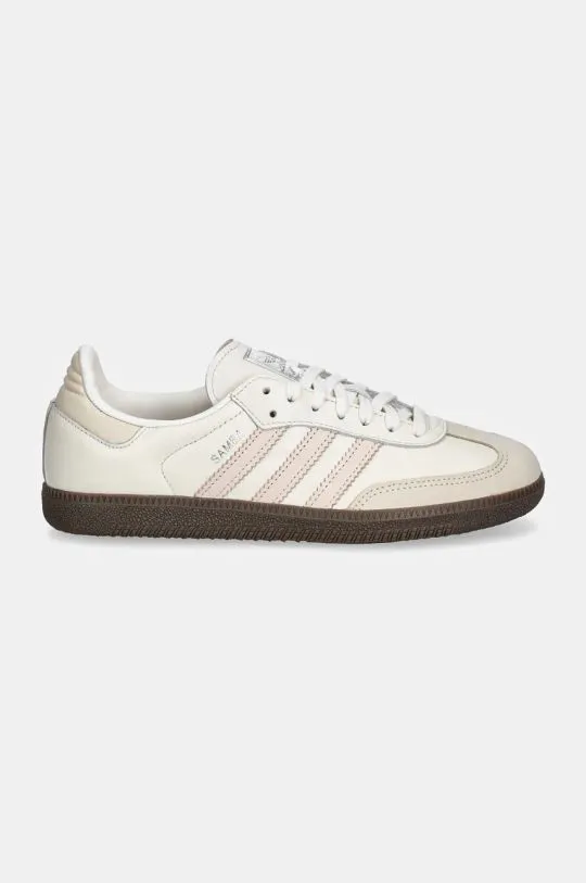 adidas Originals leather sneakers Samba OG W beige color IH2751