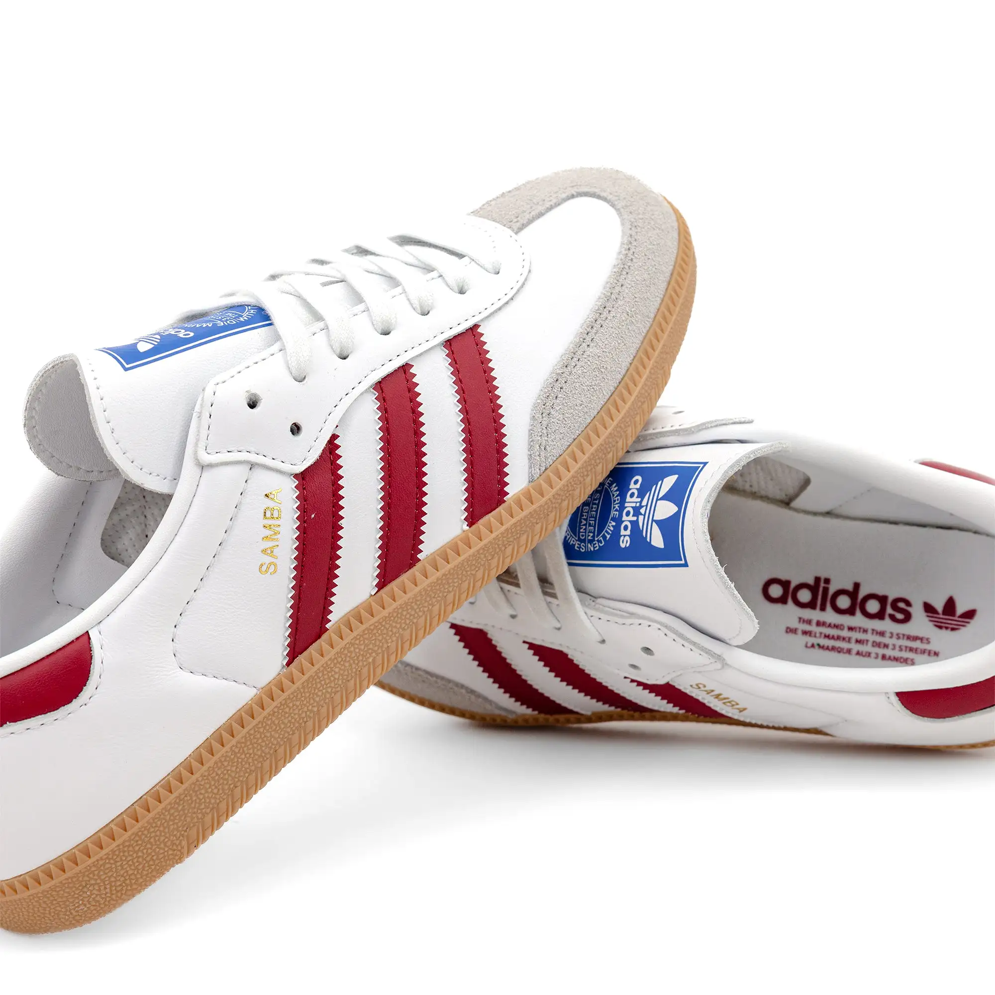 adidas Samba OG White/Burgandy/Gum IF3813