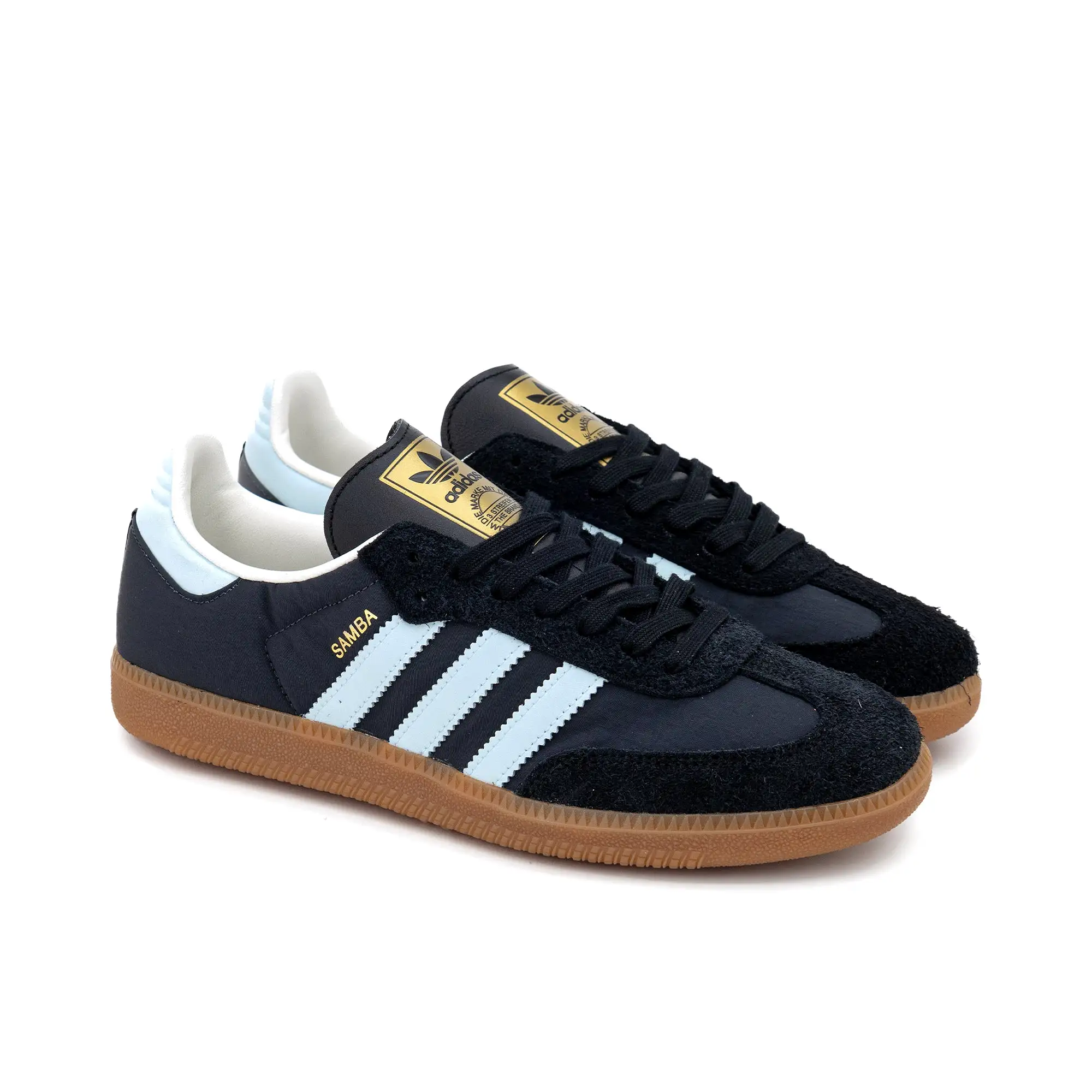 adidas Women's Samba OG Carbon/Aluminium Blue/Core White ID0493