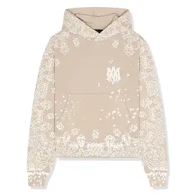 Amiri Bandana Bleach All Over Crockery Hoodie