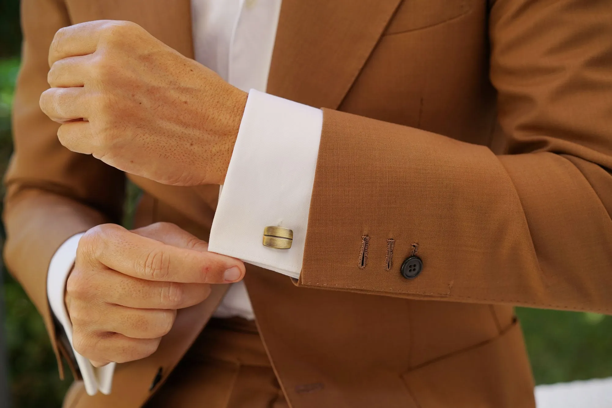 Antique Brass Renn Cufflinks