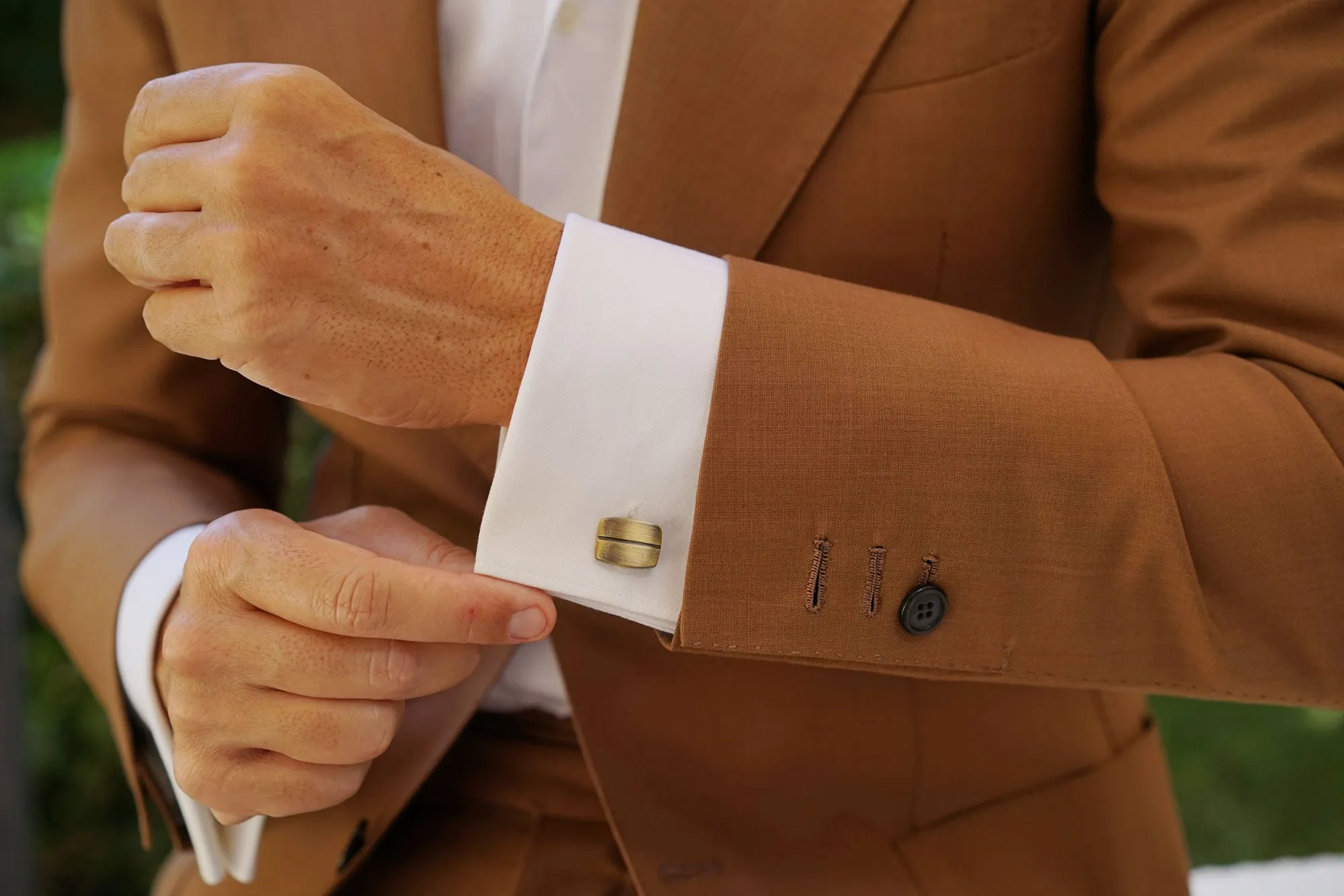 Antique Brass Renn Cufflinks