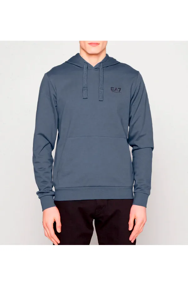 Armani EA7 ID Logo Hoodie Indigo