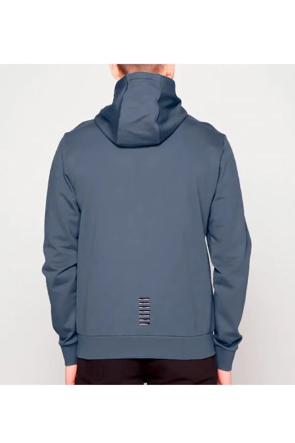 Armani EA7 ID Logo Hoodie Indigo