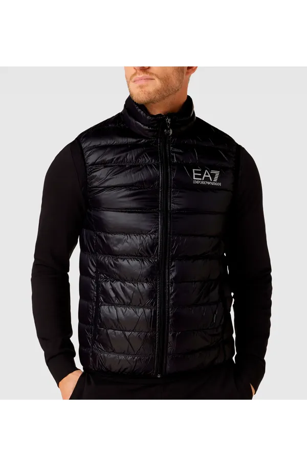 Armani EA7 Quilted Vest Black