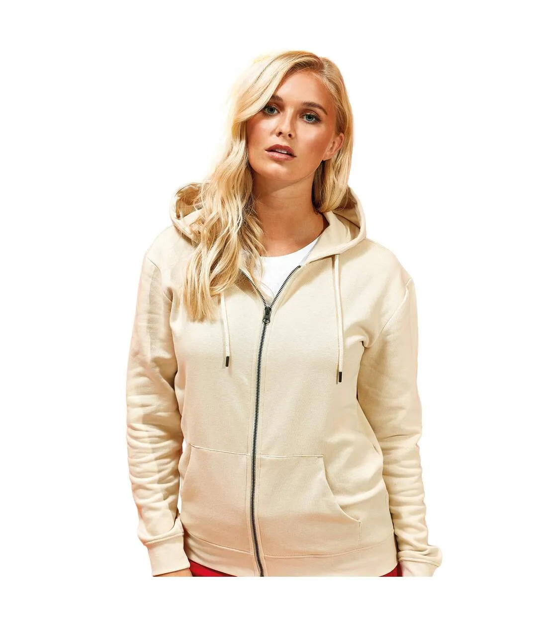 Asquith & Fox Womens Zip-Through Organic Hoodie (Natural) - UTRW7147