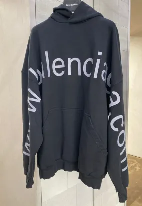 BALENCIAGA  |Bal.com Hoodie Oversized in White