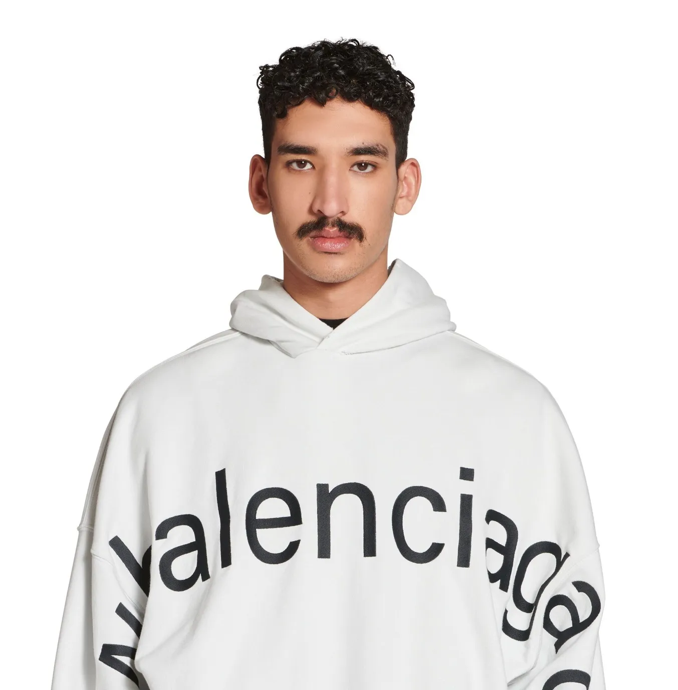 BALENCIAGA  |Bal.com Hoodie Oversized in White