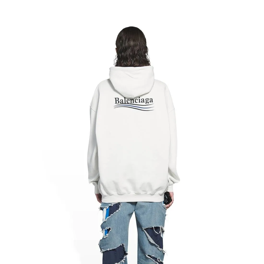 BALENCIAGA  |Political campaign medium fit hoodie