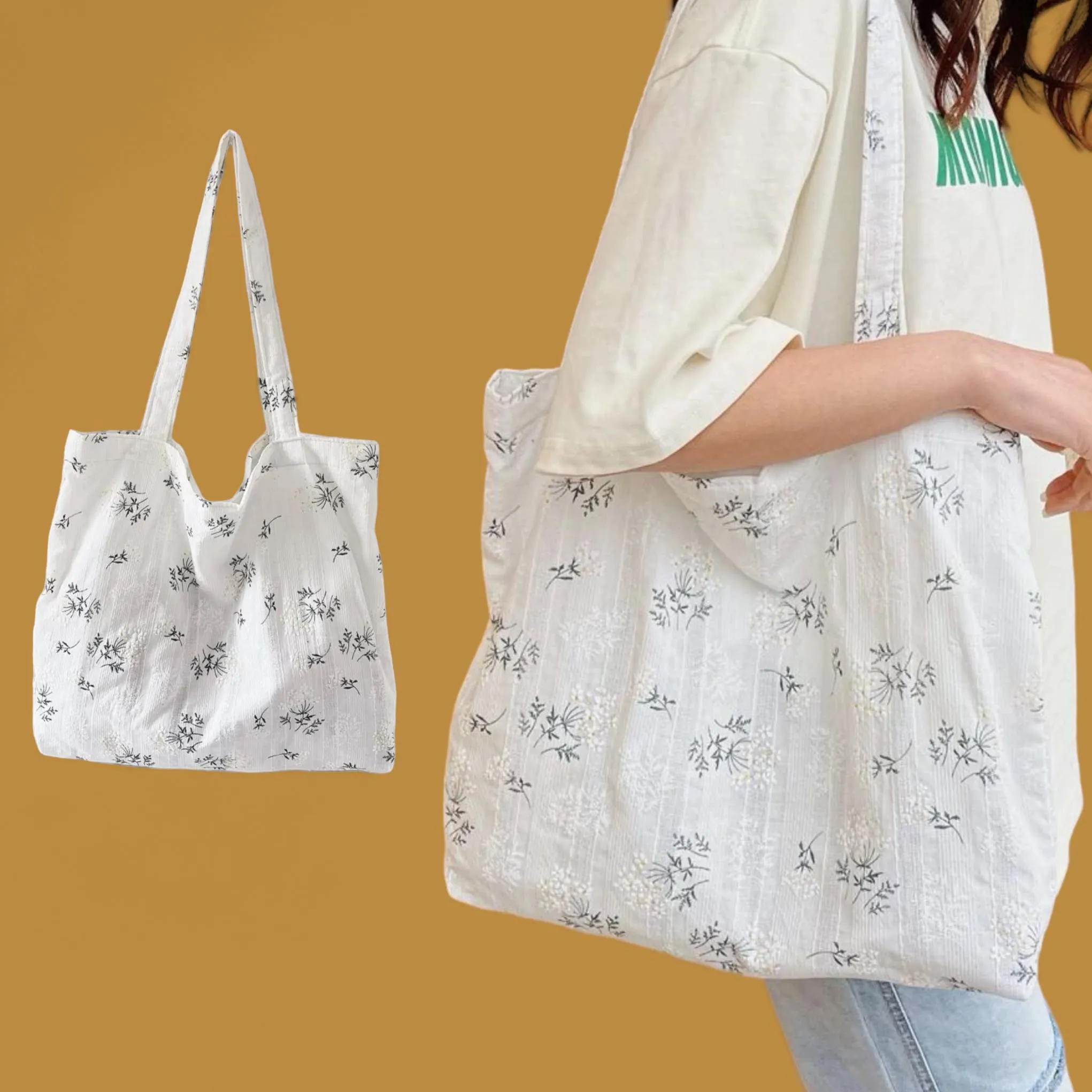 BOLSO Embroidered Large Shopper Tote