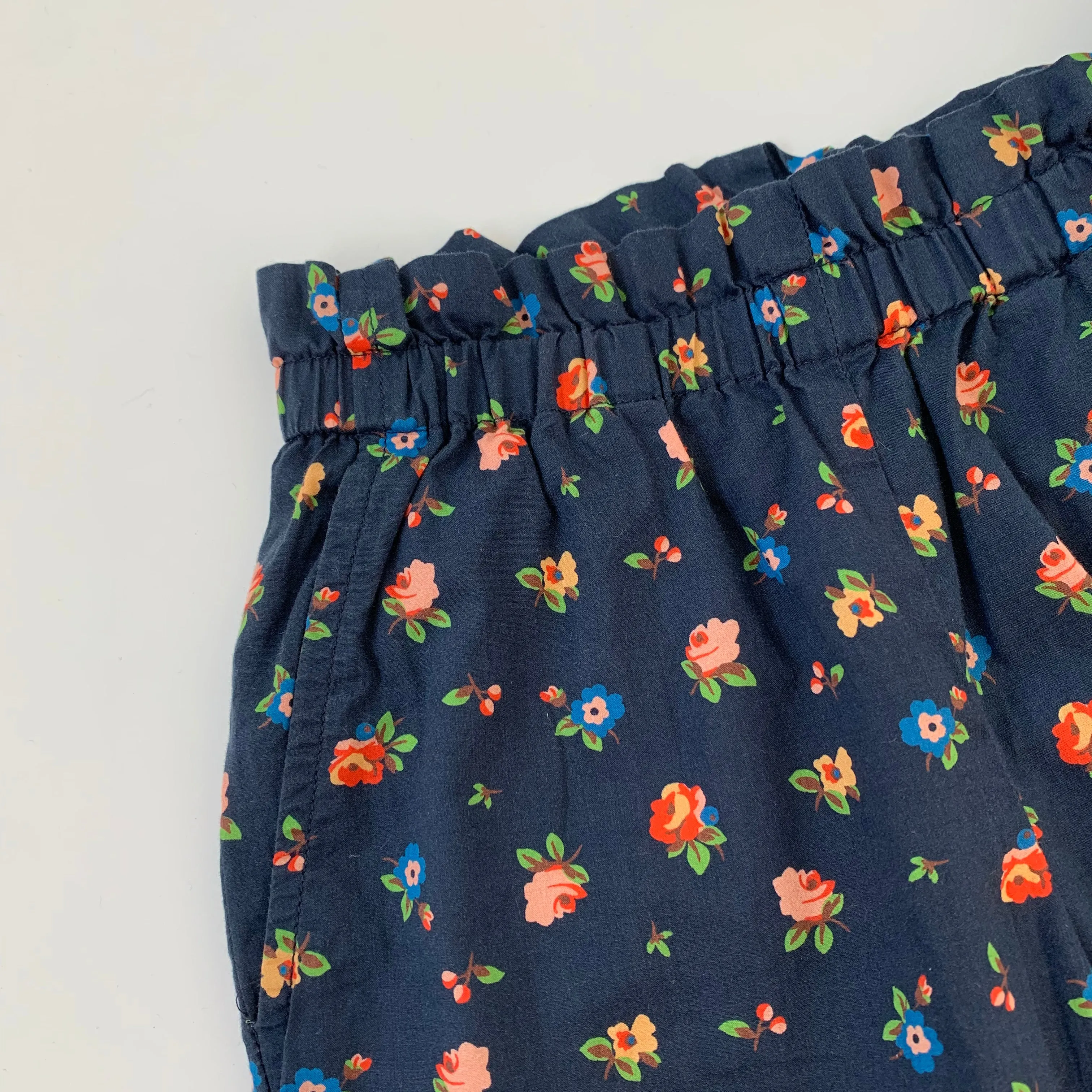 Bonpoint Navy Floral Cotton Trousers: 4 Years