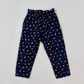 Bonpoint Navy Floral Cotton Trousers: 4 Years