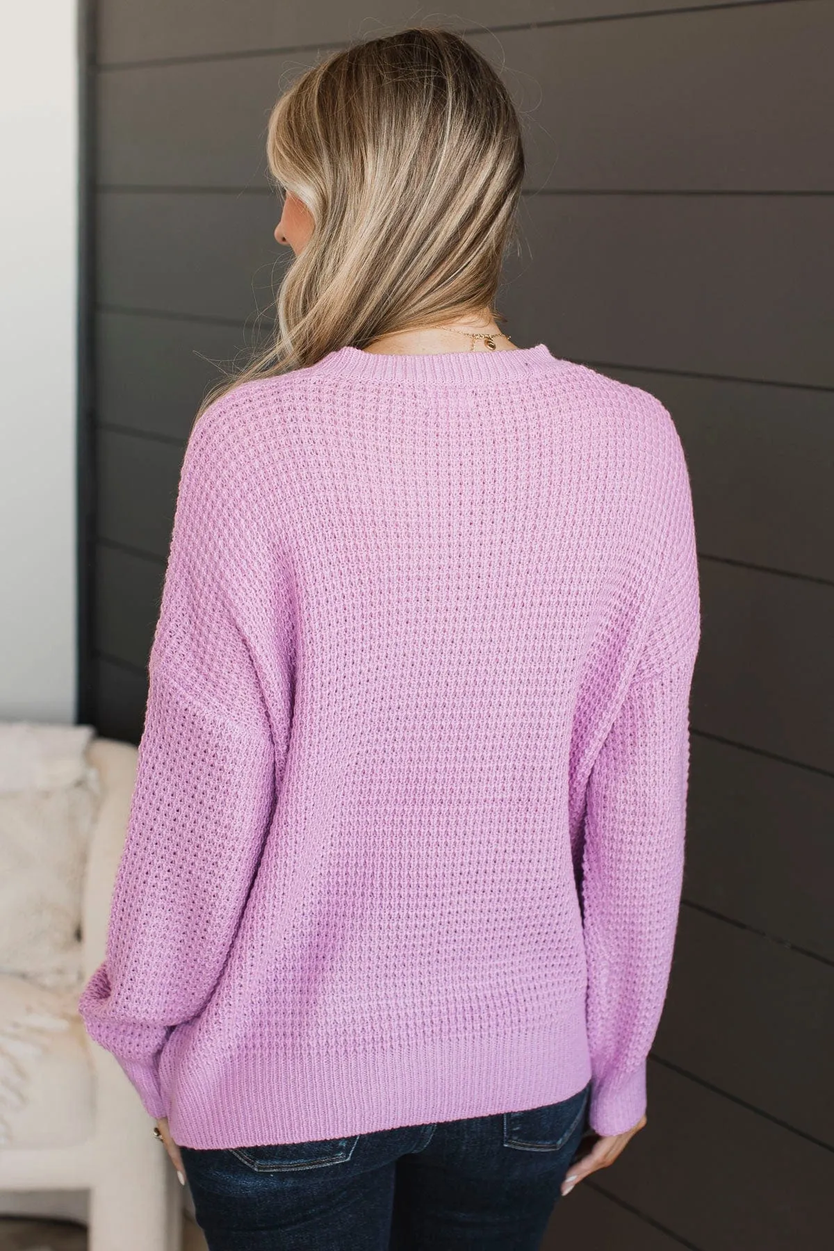 Captivating In Color Knit Sweater- Orchid