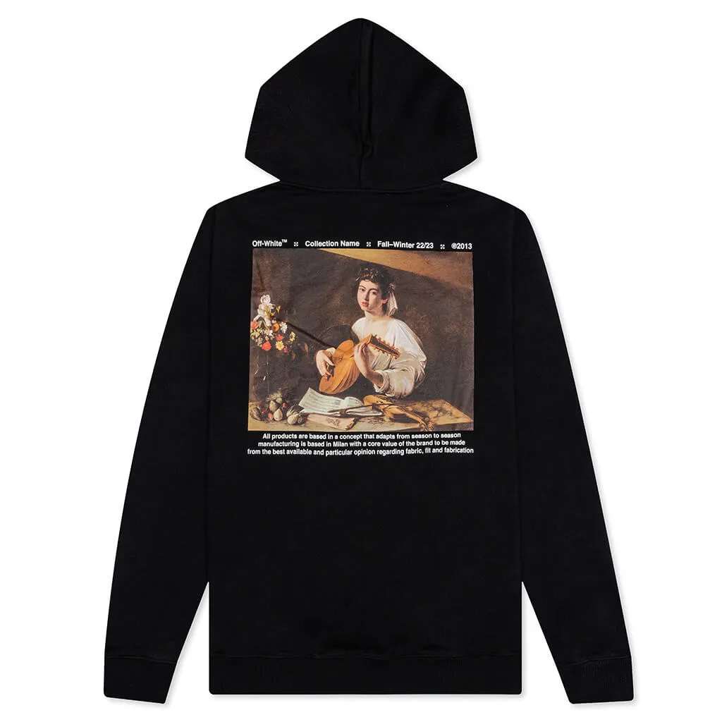 Caravaggio Lute Slim Hoodie - Black/White