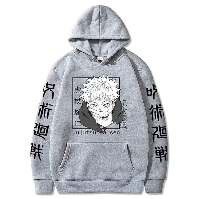 Cartoon Graphic Anime Print Hoodie Streetwear