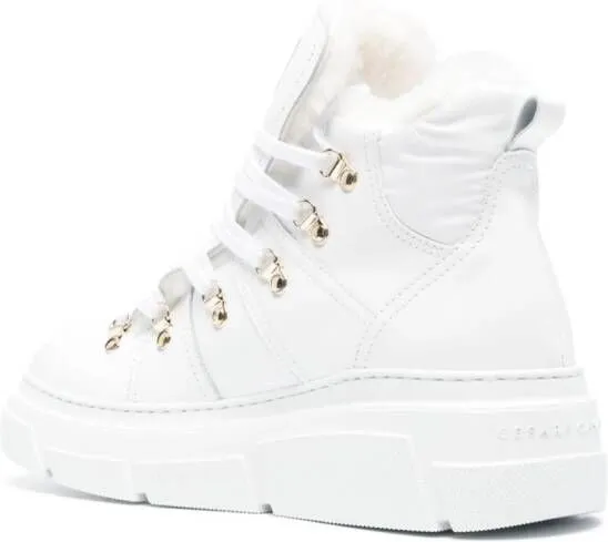 Casadei Galaxy leather boots White