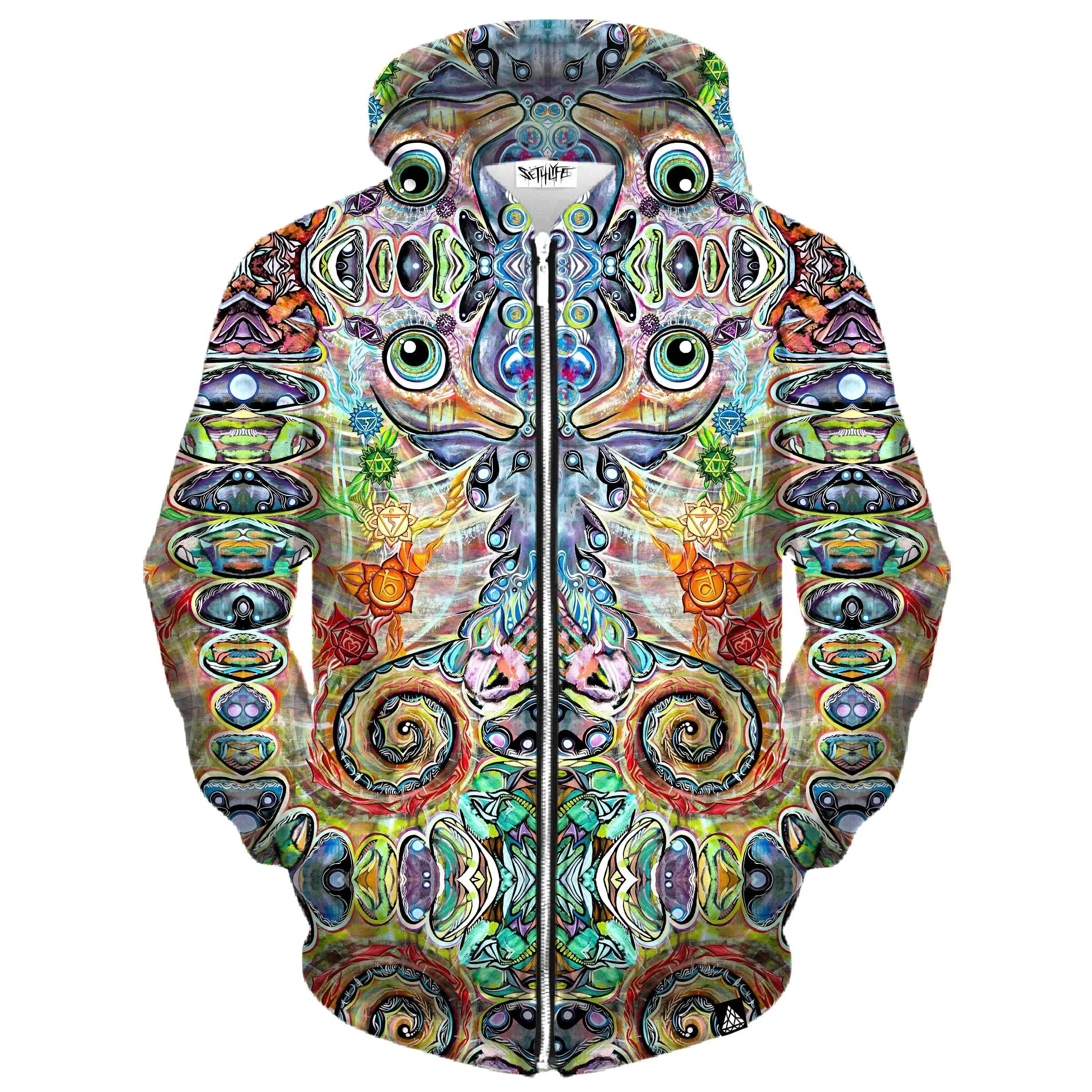 CHAKRA SEAHORSE ZIP UP HOODIE (Clearance)