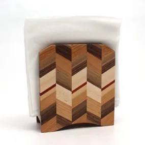 Checkered Napkin Holder in Cherry