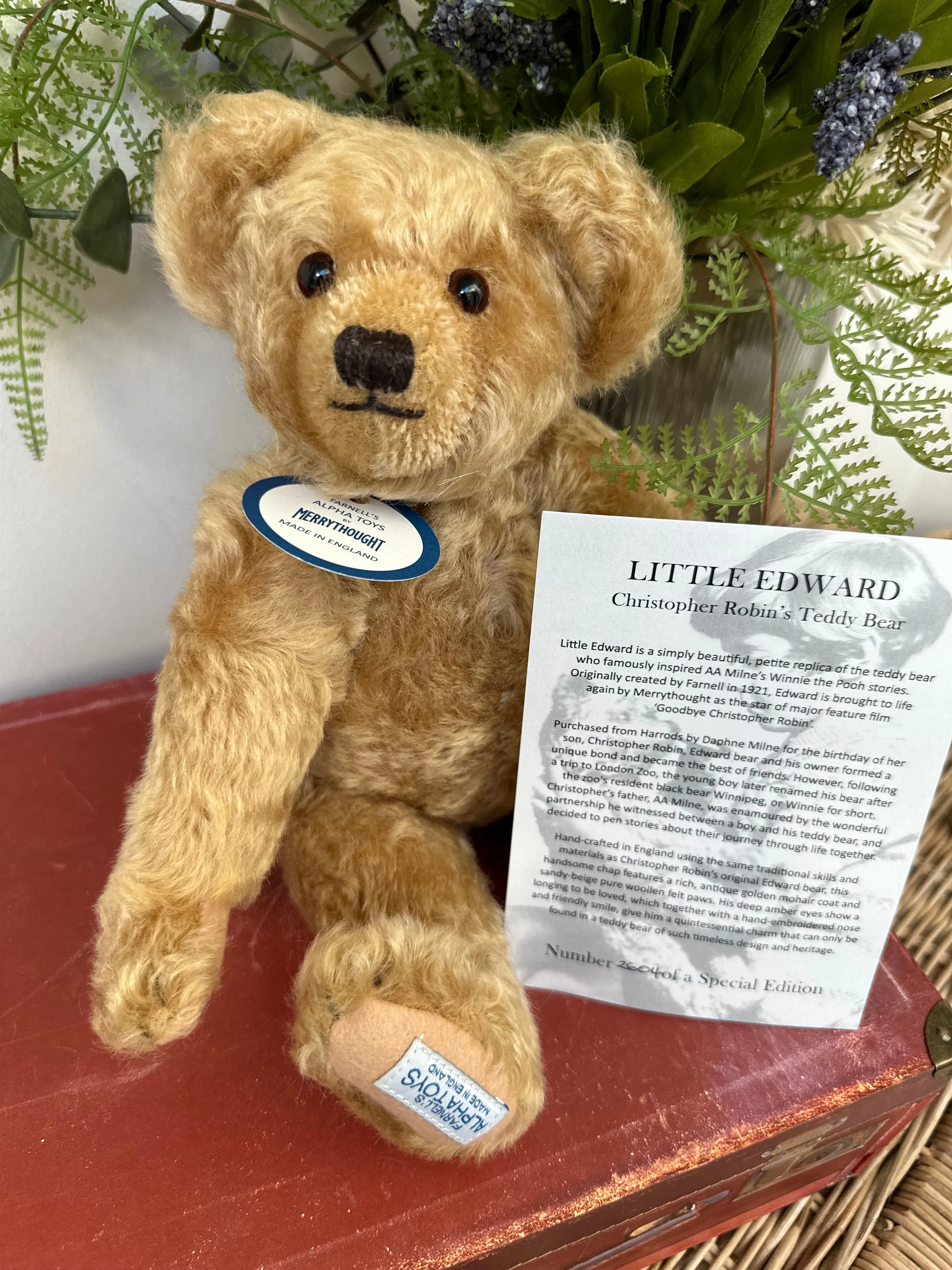 Christopher Robin's 11 inch Edward Little Collectable Teddy Bear No 2604