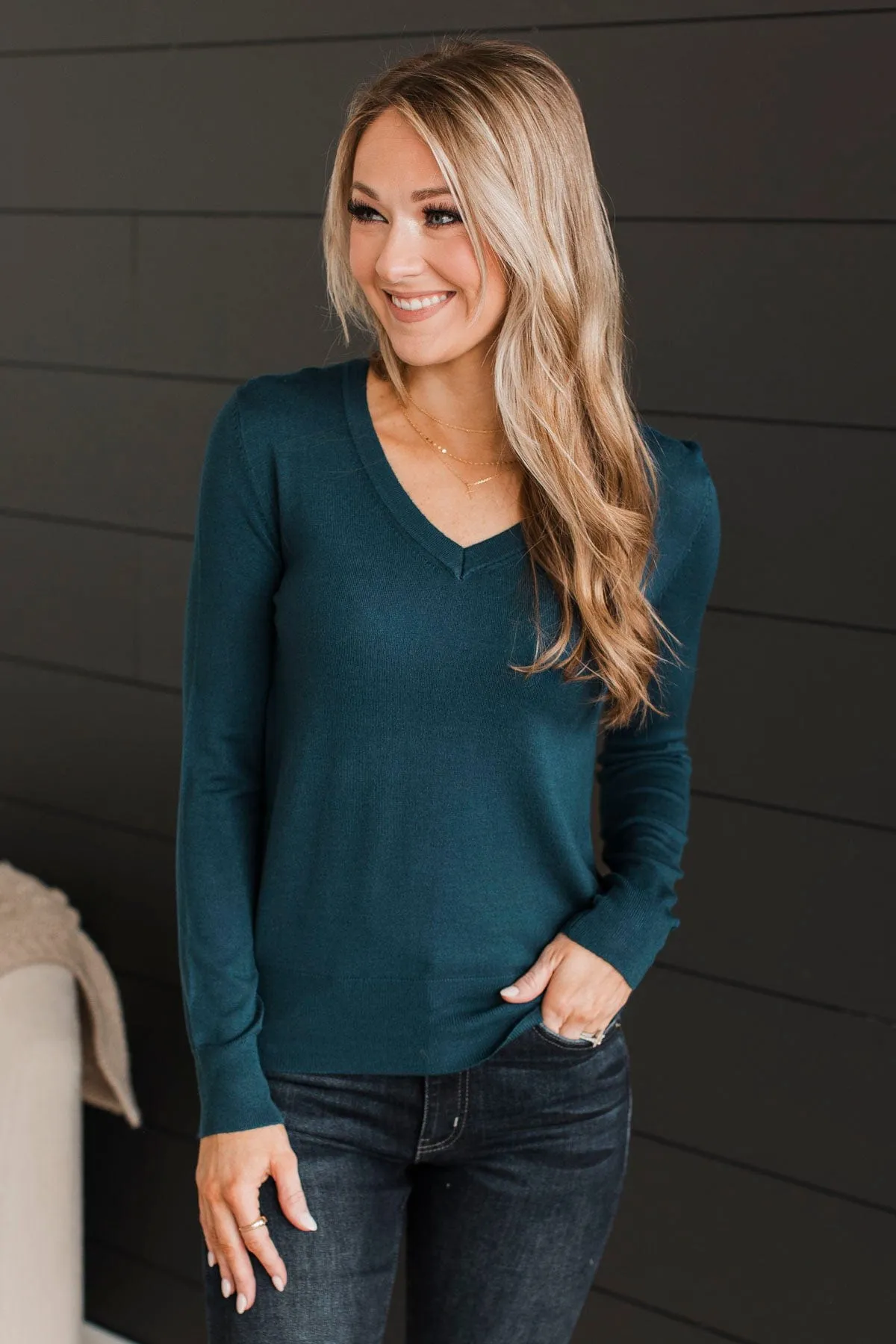 Copy That Knit Sweater- Dark Teal