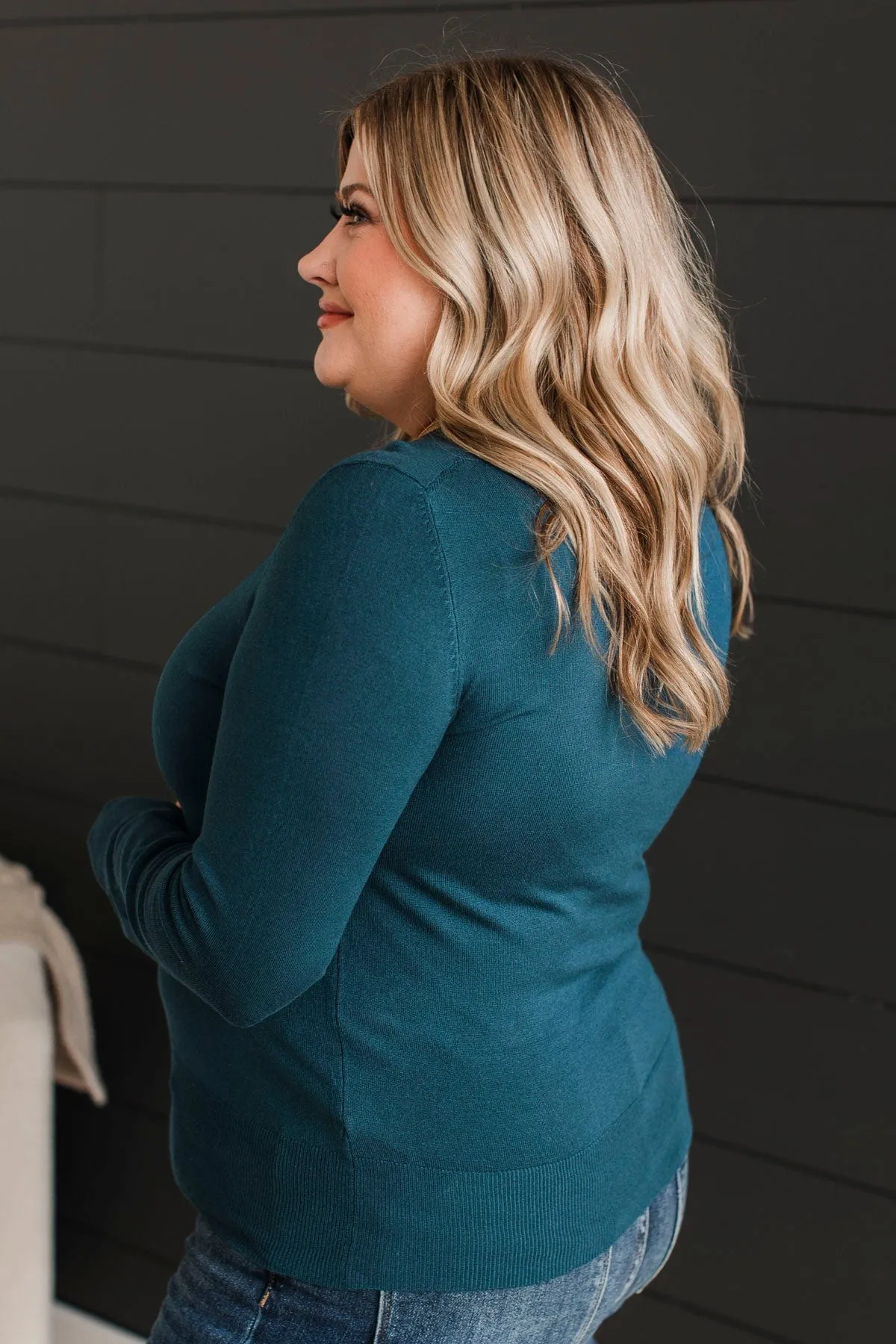 Copy That Knit Sweater- Dark Teal