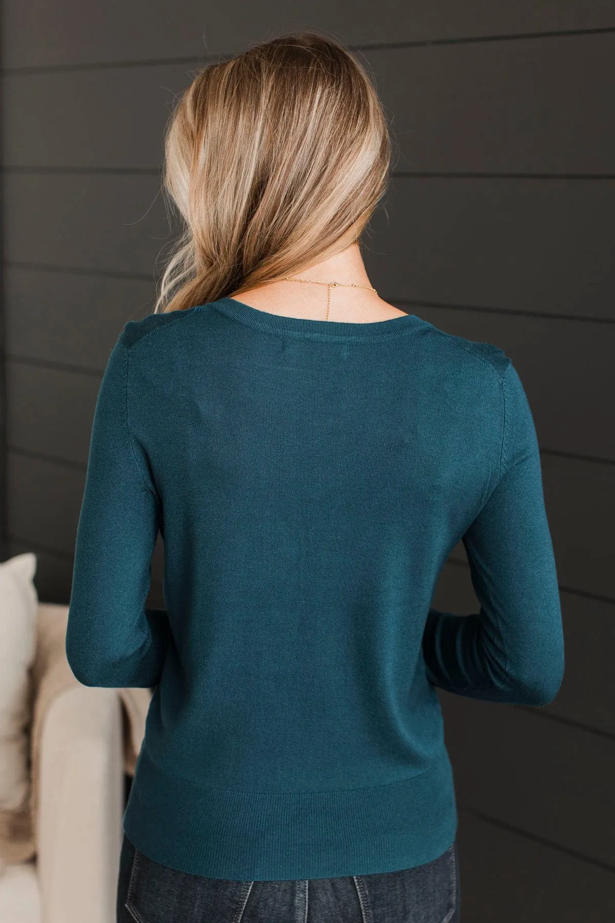 Copy That Knit Sweater- Dark Teal