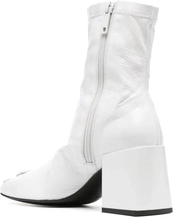 Courrèges Heritage 70mm leather boots White