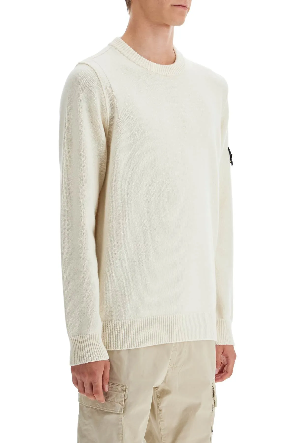 crewneck wool blend pullover 8115508A3 BCO NATURALE