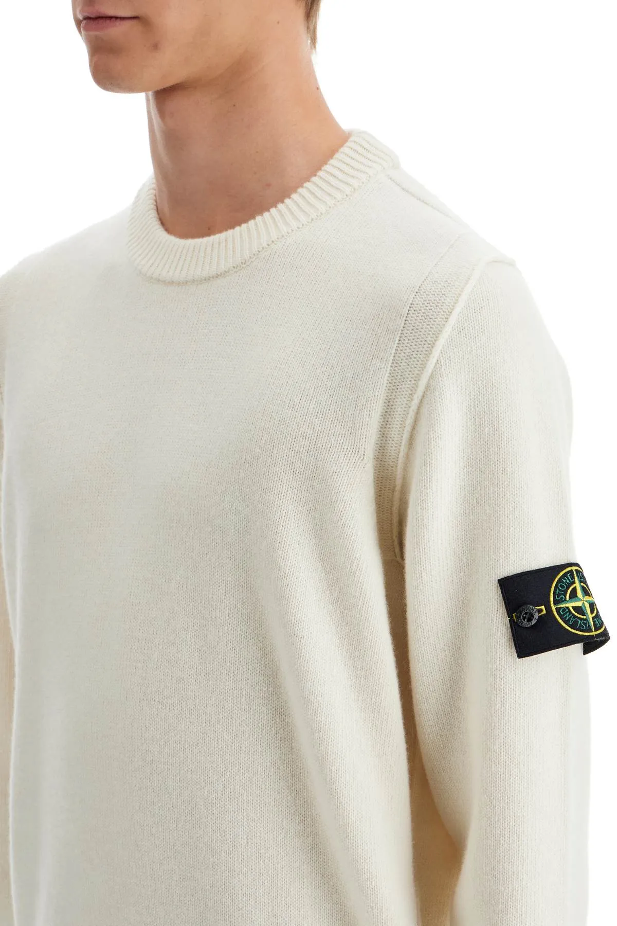 crewneck wool blend pullover 8115508A3 BCO NATURALE