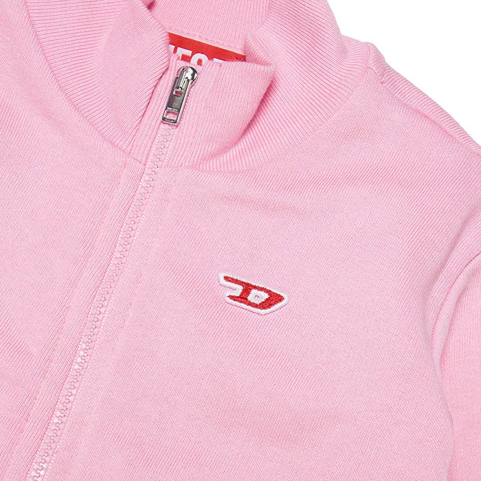 Diesel Zip-Up Sweater Jacket Pink