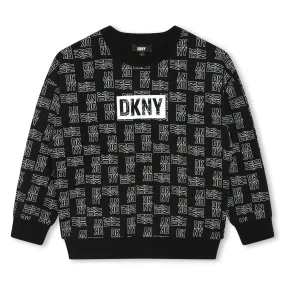 Dkny Sweater All Over Logo Black