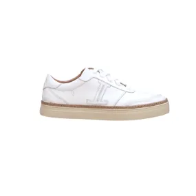 Double L Lace Up Sneakers :: White