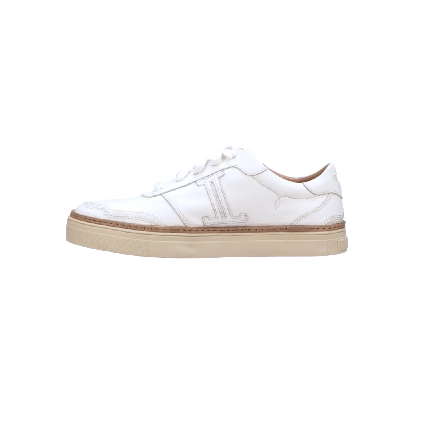 Double L Lace Up Sneakers :: White