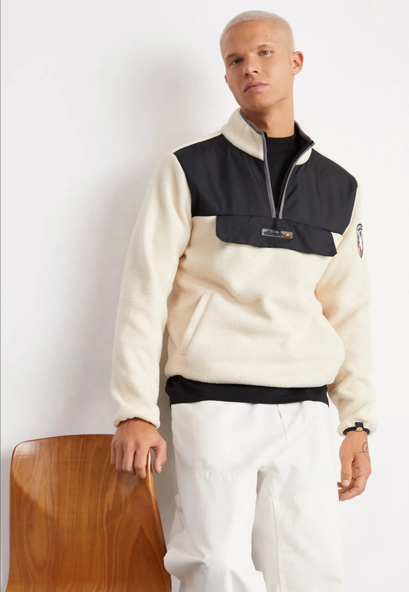 Ellesse Zinco Pullover Jacket - Off White