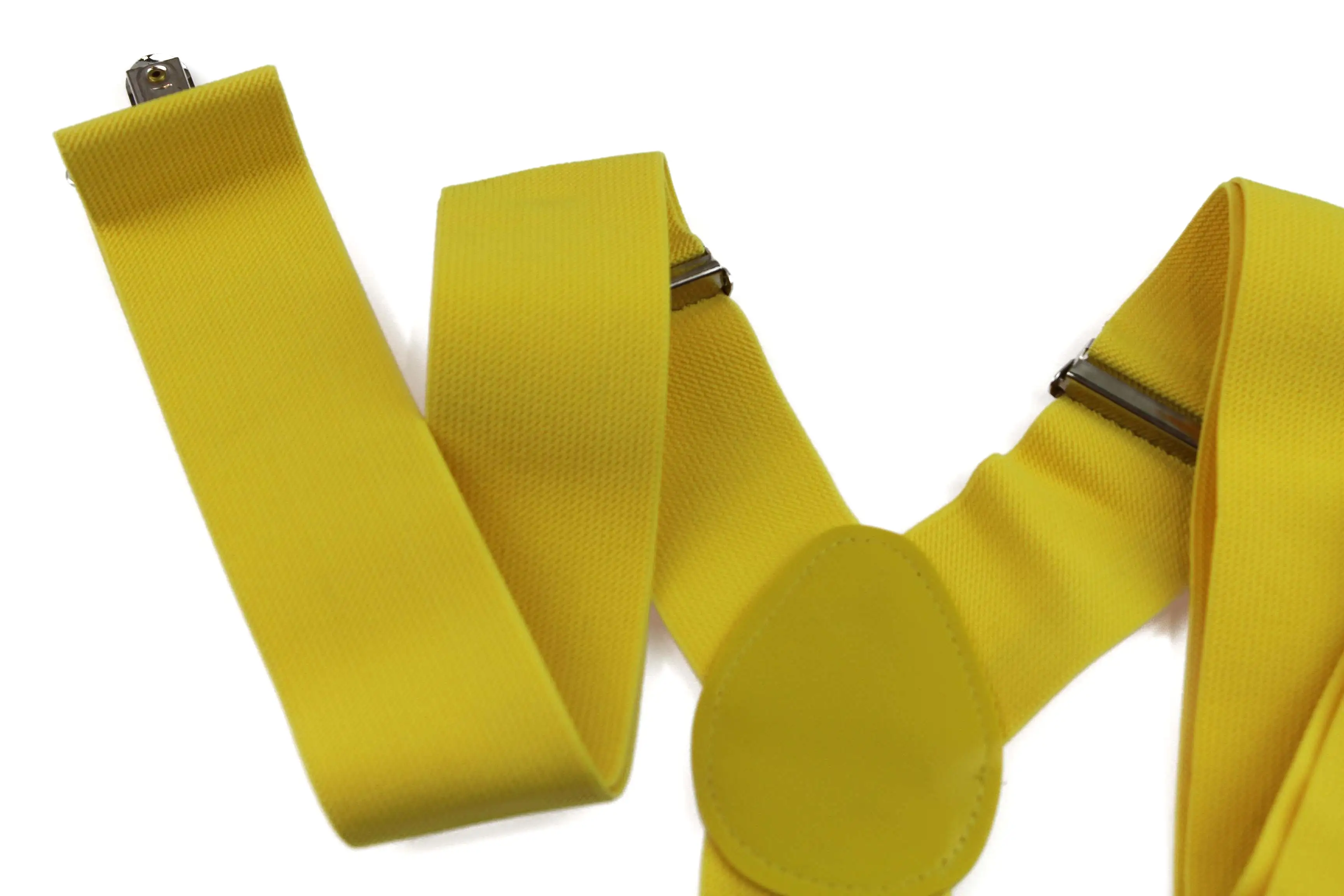 Extra Wide Heavy Duty Adjustable 120cm Yellow Adult Mens Suspenders