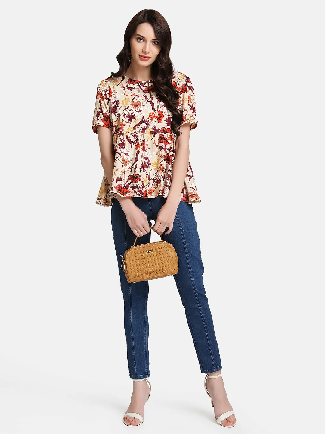 Floral Printed Ruffle Top