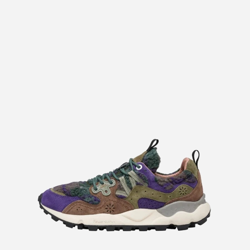 Flower Mountain Yamano 3 Uni Furry Viola Marrone Sneakers