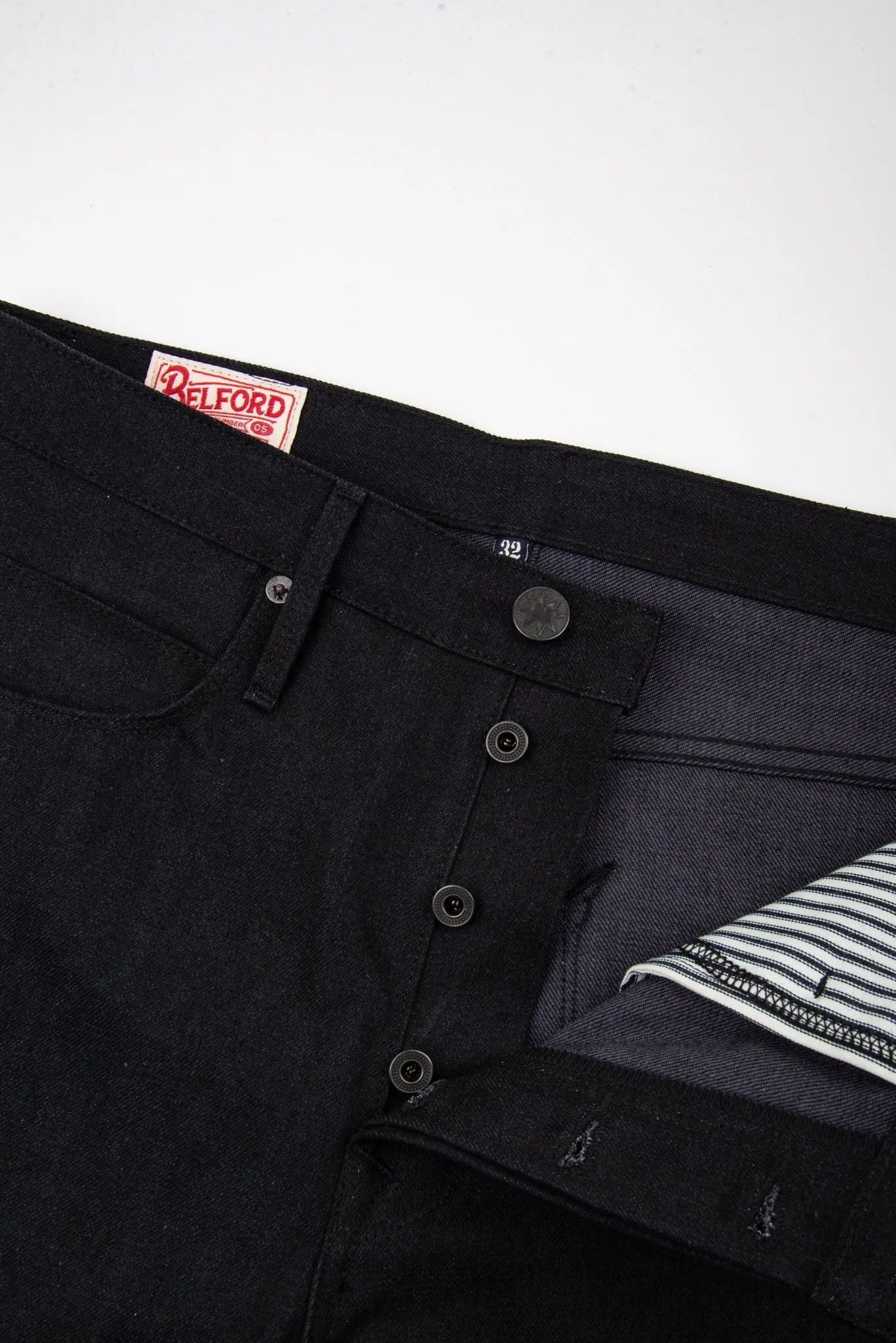 Freenote Cloth Belford - 14oz Black Grey Denim