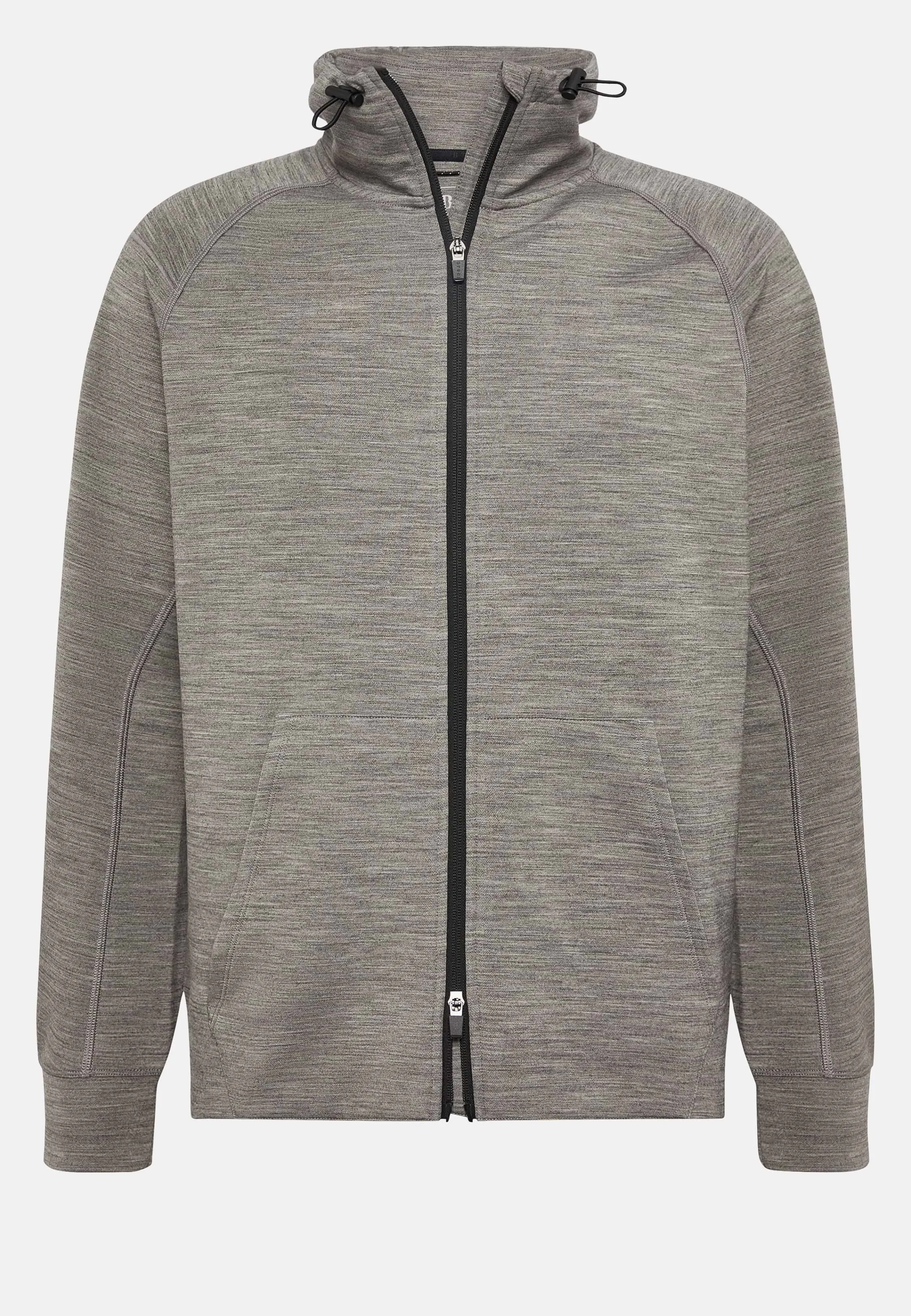 Full-Zip Hoodie In Lightweight Wool Blend Scuba