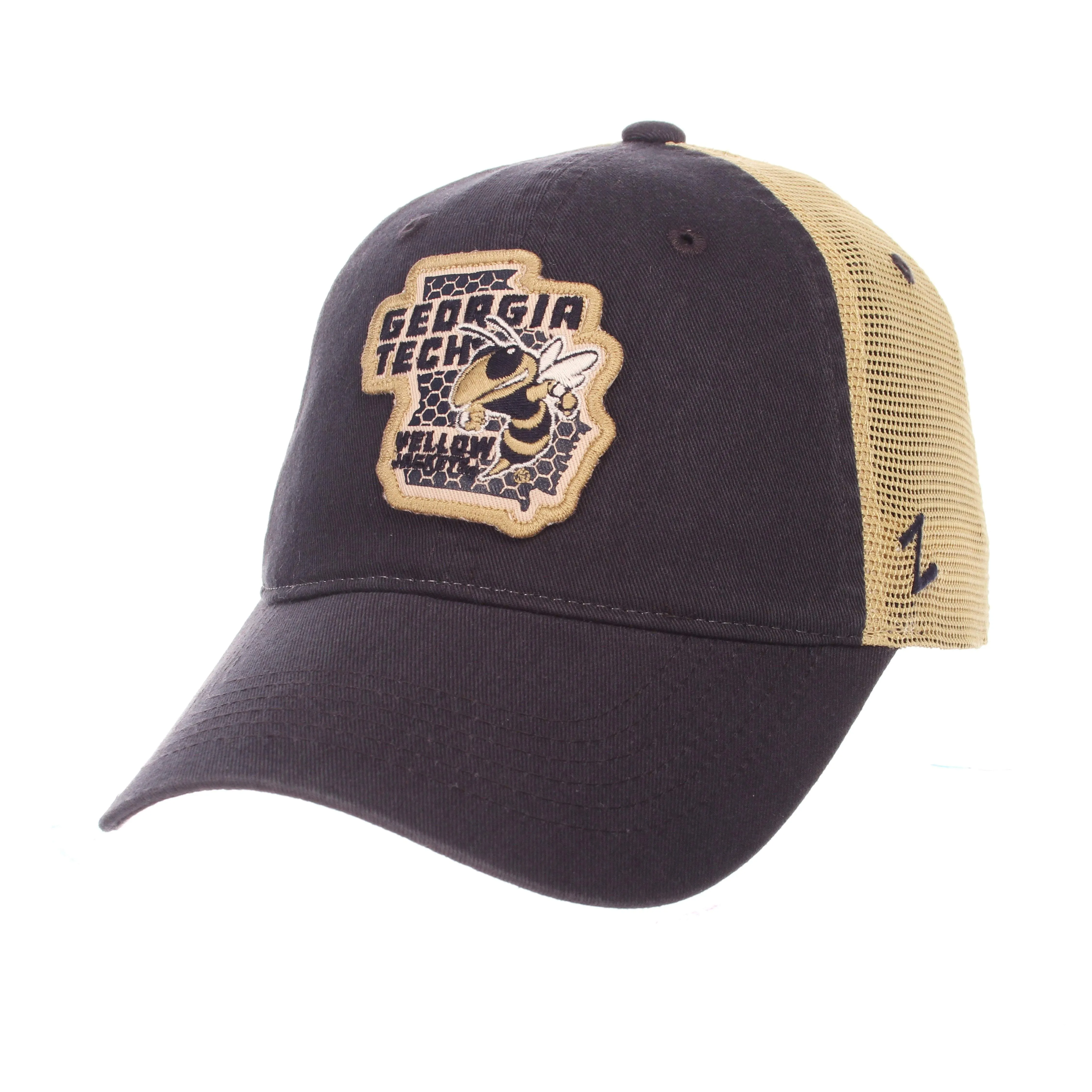 Georgia Tech Yellow Jackets Zephyr Navy Freeway Mesh Adj. Slouch Hat Cap