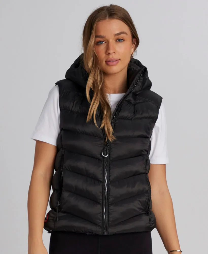 Hooded Fuji Padded Vest | Black