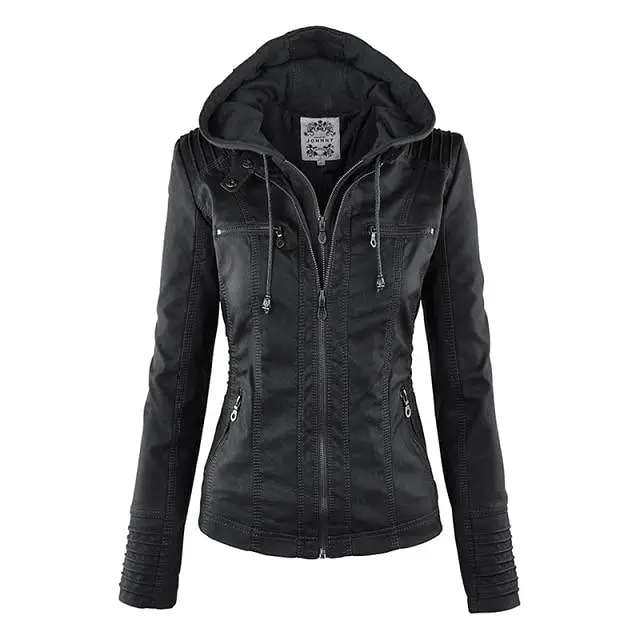 Hooded Leather Jackets For Women