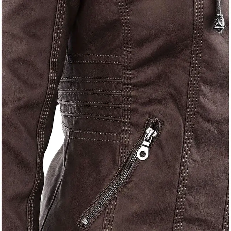 Hooded Leather Jackets For Women