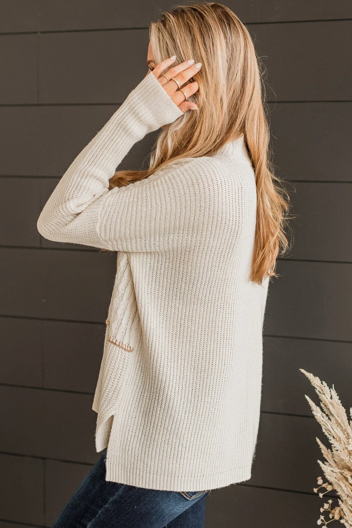 Instantly Obsessed Knit Sweater- Ivory & Camel