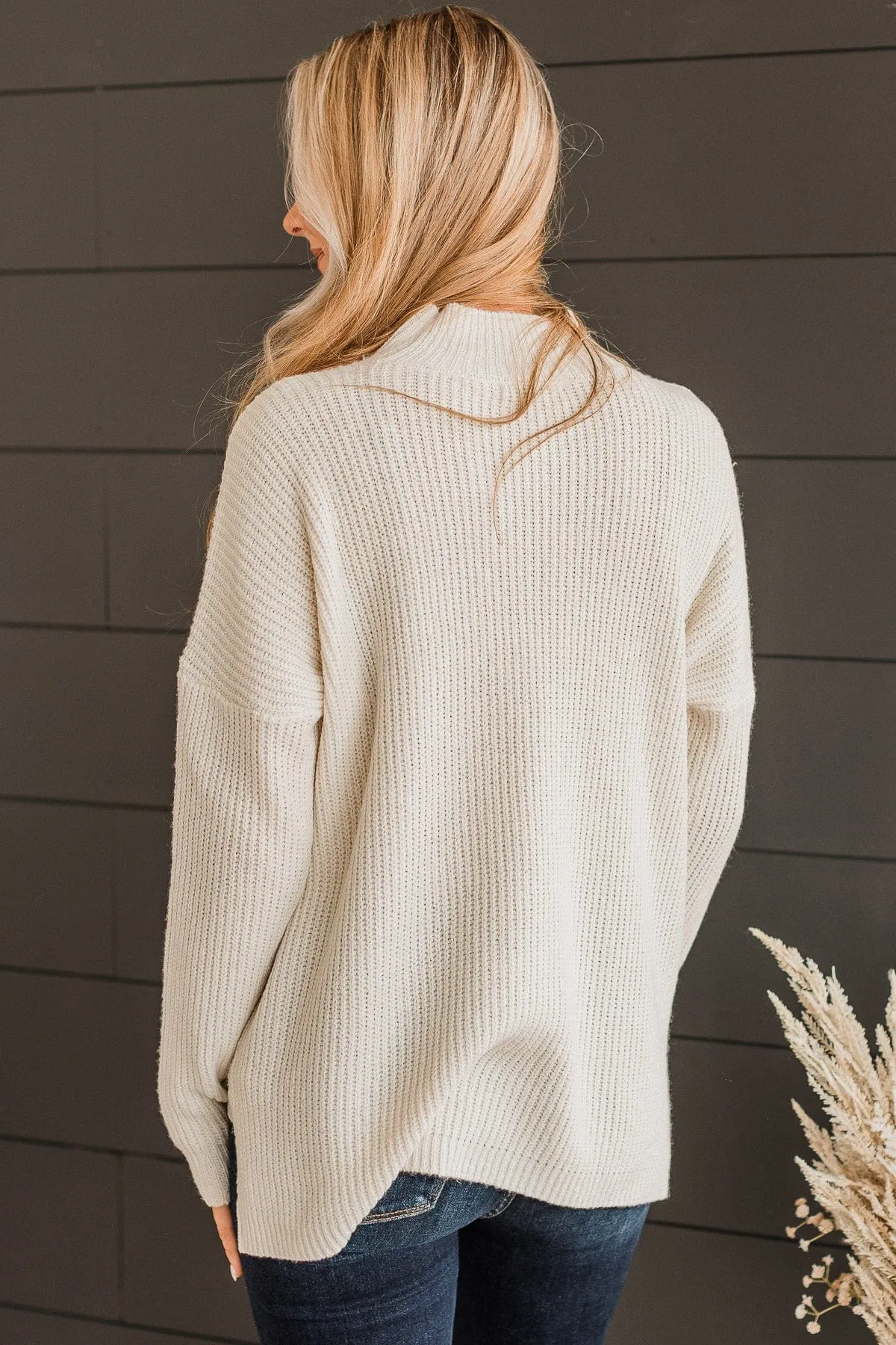 Instantly Obsessed Knit Sweater- Ivory & Camel