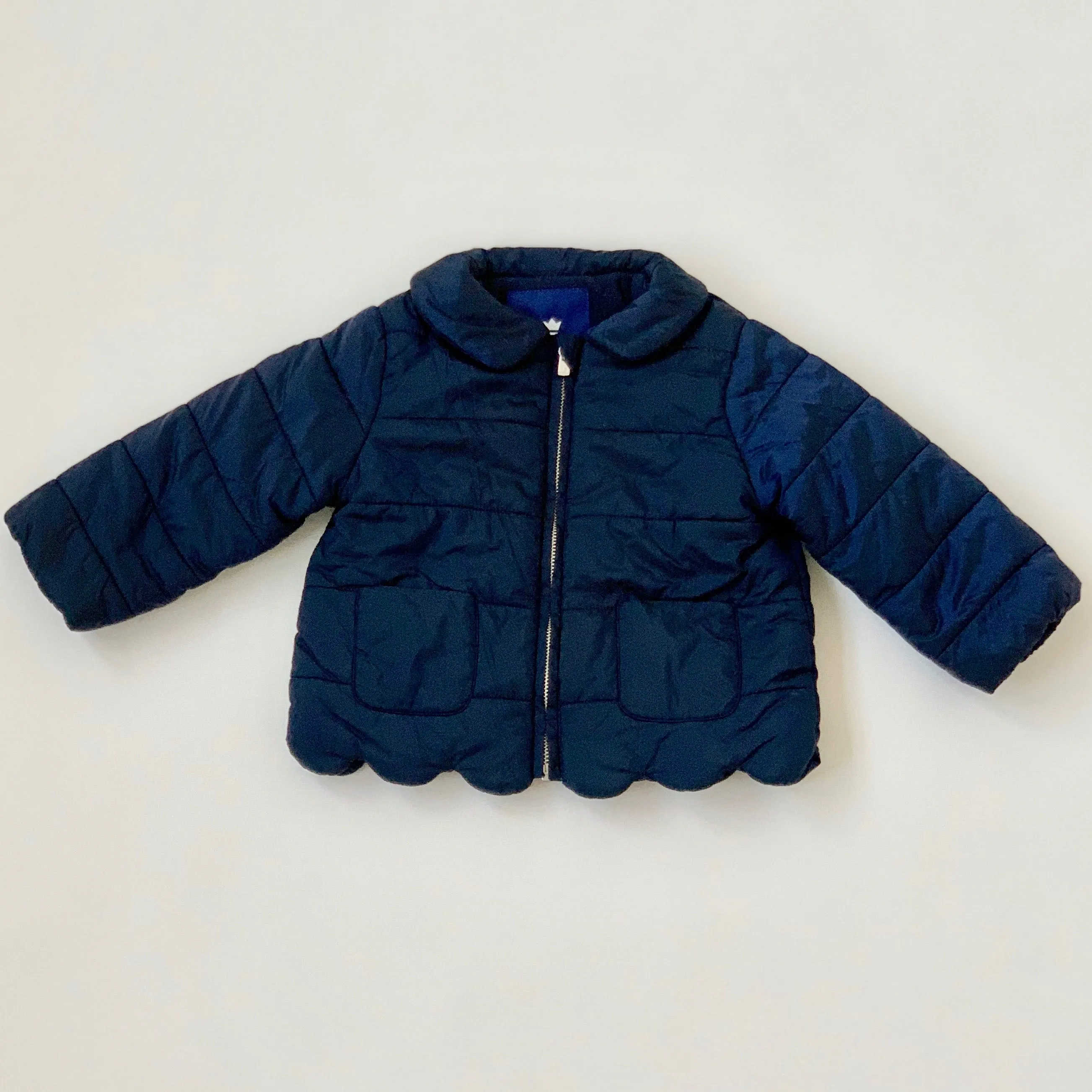 Jacadi Navy Jacket With Scallop Detail: 18 Months