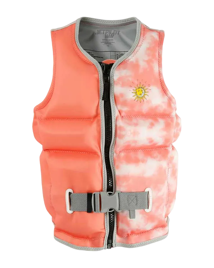 Jetpilot X1 Girls Youth Neo Vest - Peach - 2023