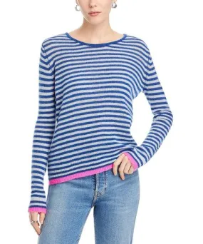 Jumper1234 Womens Cashmere Striped Crewneck Sweater